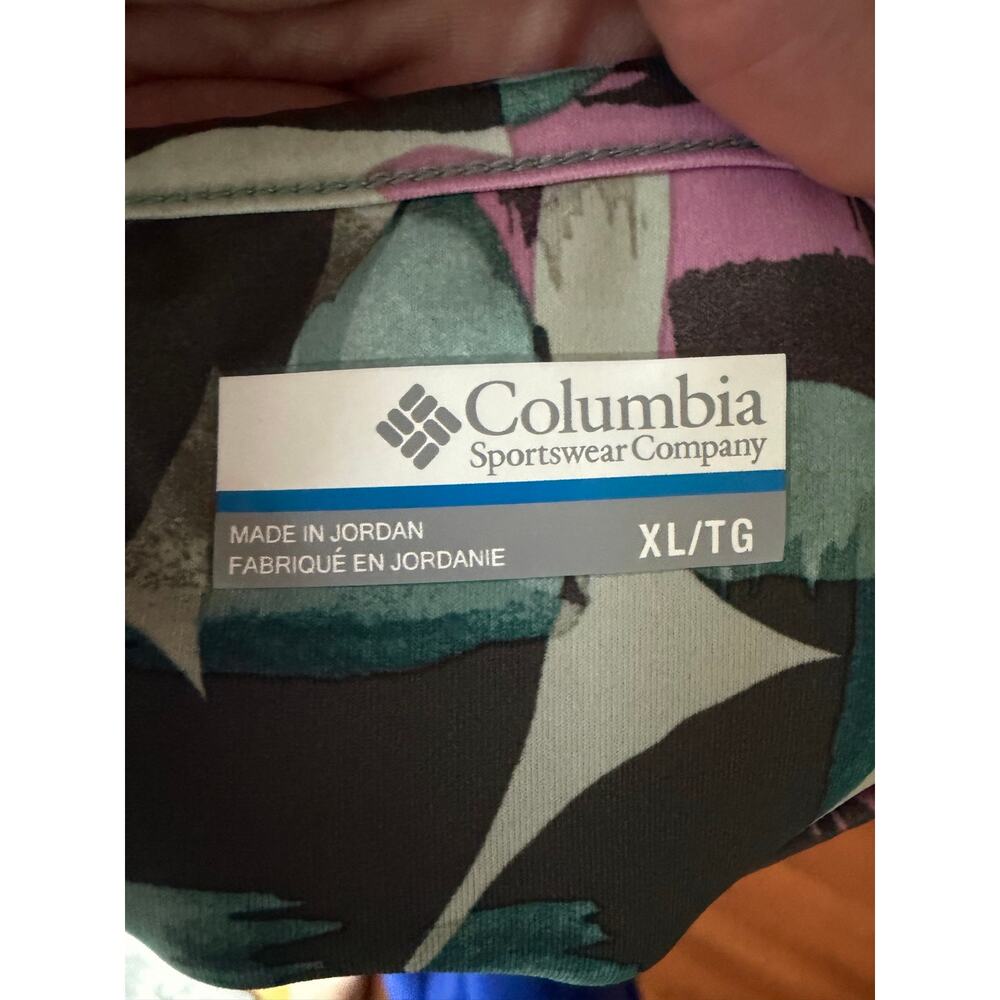 Columbia PFG Freezer III Dress Womens Cypress Ikat Palms Green Floral Sun XL - Picture 6 of 6